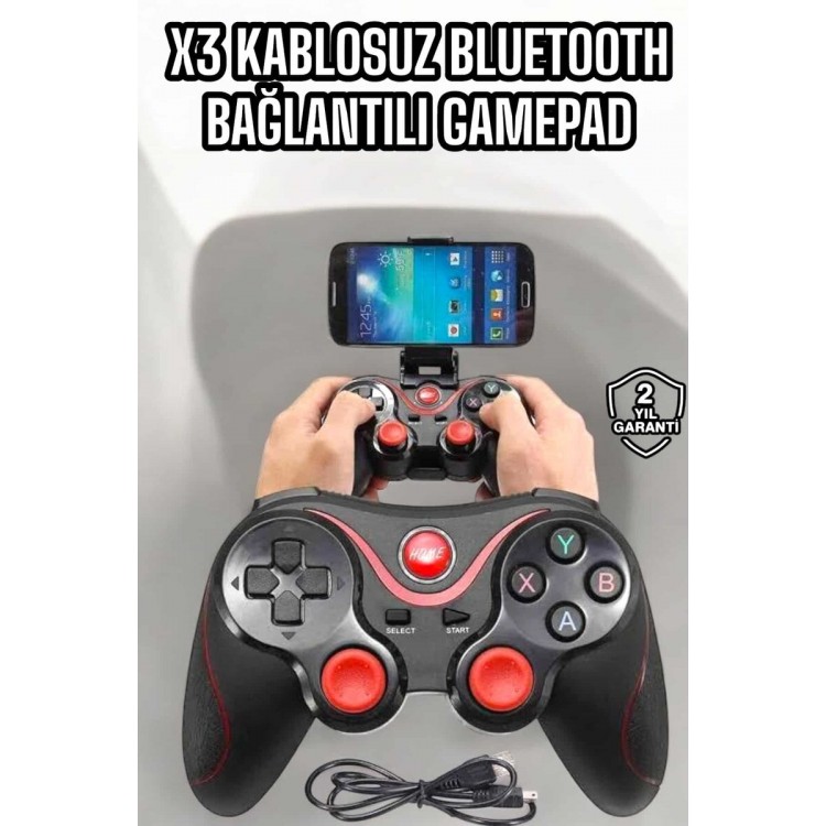 Game Stick Android Compatible Gamepad X3 Game with StandHandle with Bluetooth Connection