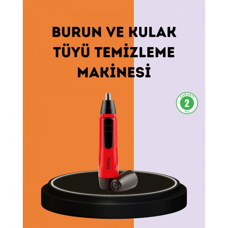 Kulak Burun Tüy Temizleme Makinesi Raks Leo Pilli Kuru Kullanım