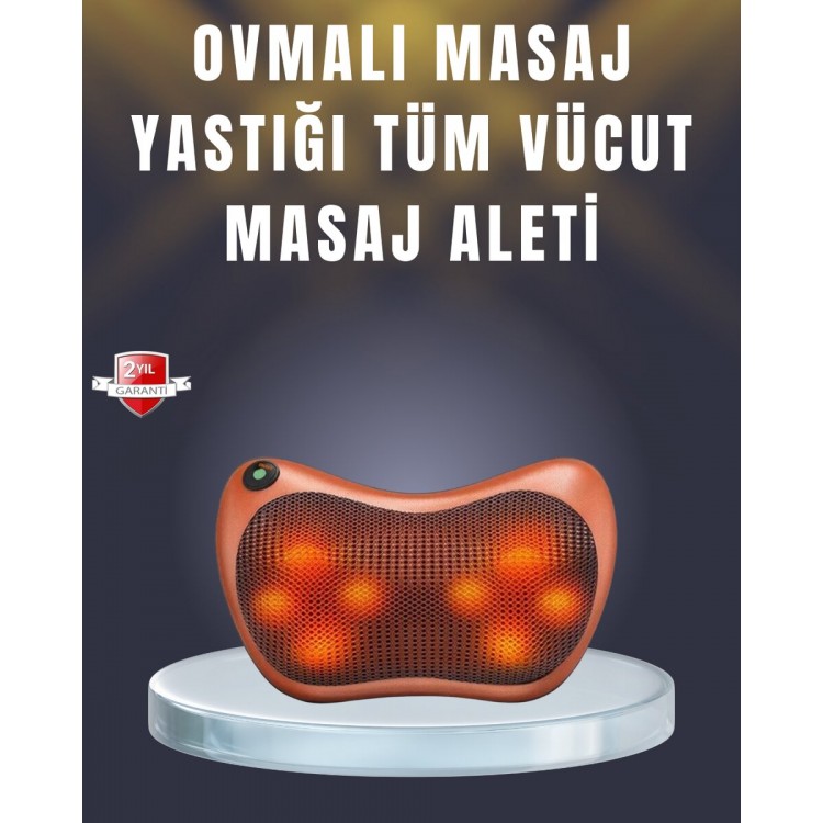 Çok Fonksiyonlu Boyun Bel Sırt Masaj Yastığı Araç İçi Uyumlu