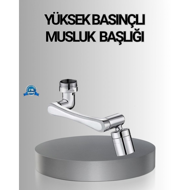 1080° Rotatable Faucet Head Robotic Arm Aerator MultiDirectional Water Diversion