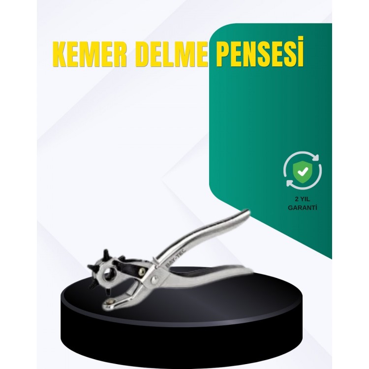 Metal Gövdeli Ayarlanabilir Deri Delme Pensesi 2.5–5 mm Delik Açma Aracı