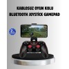 Bu kablosuz Bluetooth gamepad, oyun deneyimini özgür ve rahat hale getirmek isteyen kullanıcılar için özel olarak tasarlanmış ergonomik bir oyun kontrol cihazıdır. Kablosuz bağlantı teknolojisi sayesinde Bluetooth özelliği bulunan televizyon, bilgisayar v