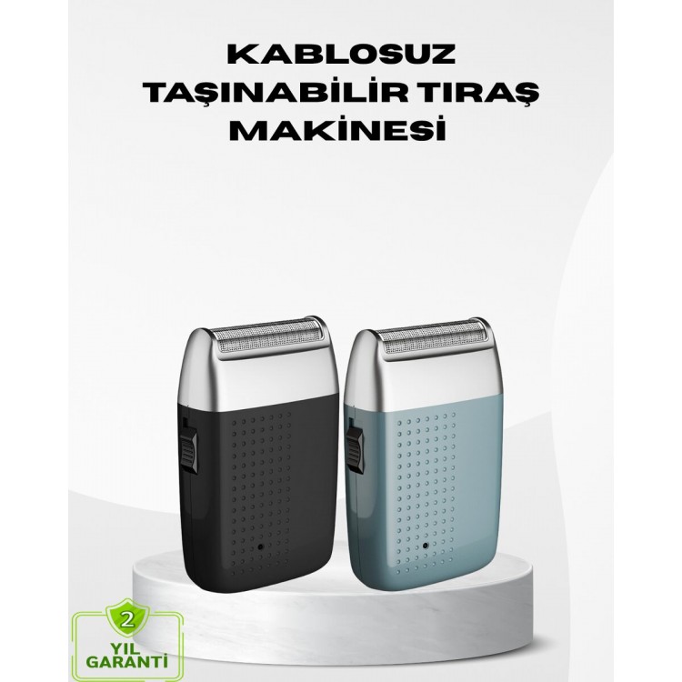 Kablosuz Şarjlı Sakal Tıraş Makinesi – Kuru Kullanım Uzun Pil Ömrü