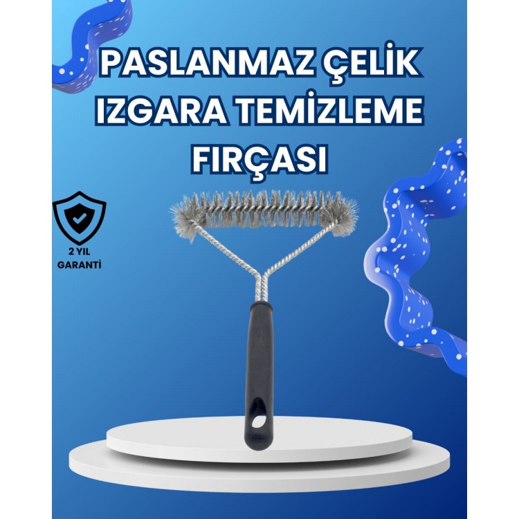 Paslanmaz Çelik Izgara Temizleme Fırçası Mangal ve Barbekü İçin