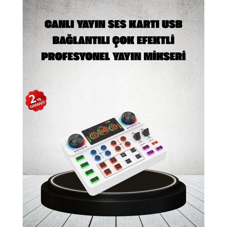 Professional Sound Card for Live Broadcast and KaraokeBluetooth Supported