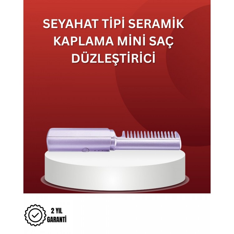 Heated Hair Straightener Brush – Cordless and LightweightIt's