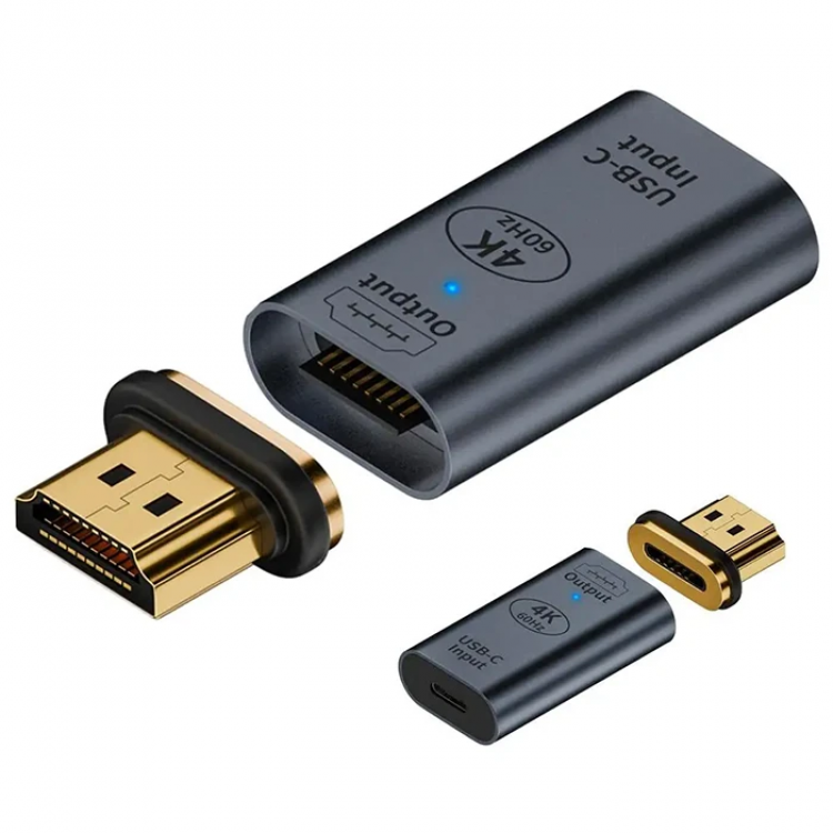 ALLY HDMI To Type-c 4K 60Hz MagnetHeaded Converter OTG Adapter-(5775)