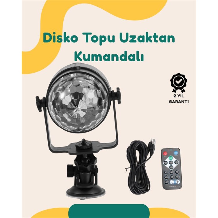 Music Colorful Disco Ball Light with 7 Modes Compatible with the Rhythm
