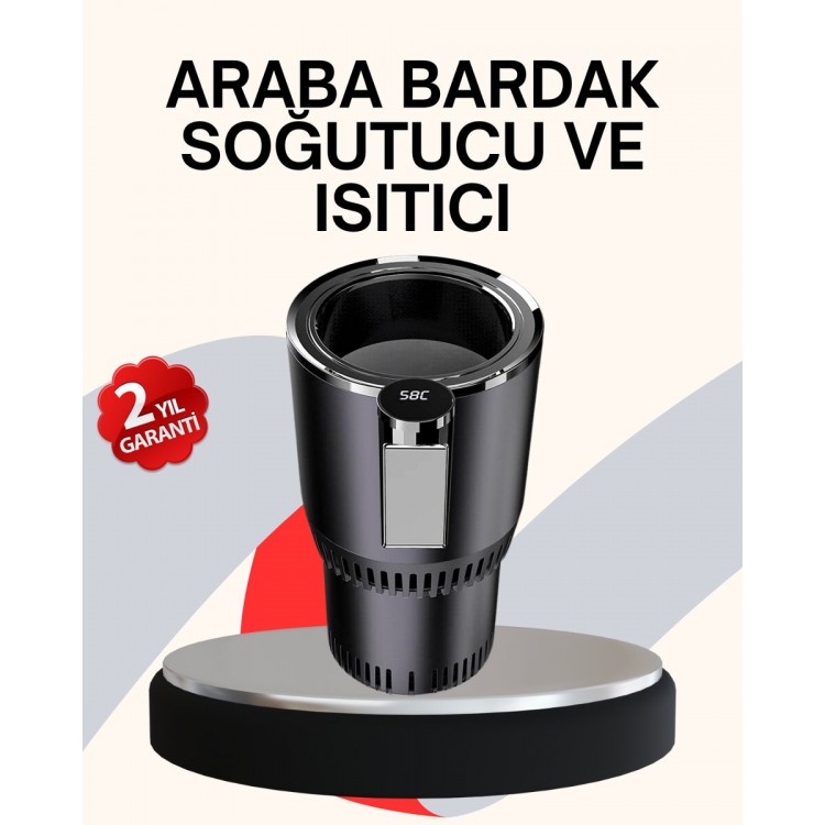 Araba Bardaklığı Isıtma Soğutma Ayarlı Çakmak Girişli Akıllı Model