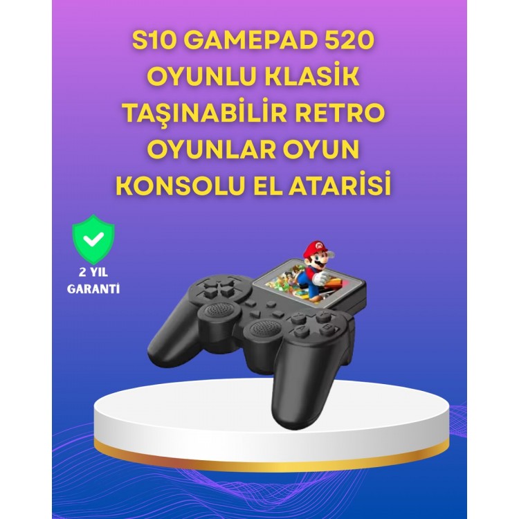 Portable Retro with 500 Games with 2.4 Inch ScreenGame Console Rechargeable Handheld Mini