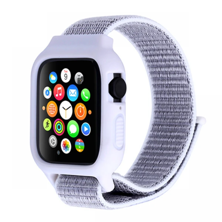 Ally Apple Watch 6-SE-5-4 44mm /3-2-1 42mm Strap Cord Case Silicone-(5775)