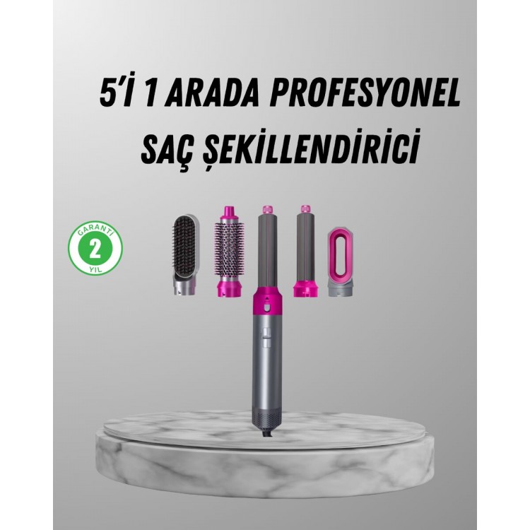5’i 1 Arada Saç Şekillendirici Set Kuaför Düzeyinde Performans ve Ergonomik Tasarım