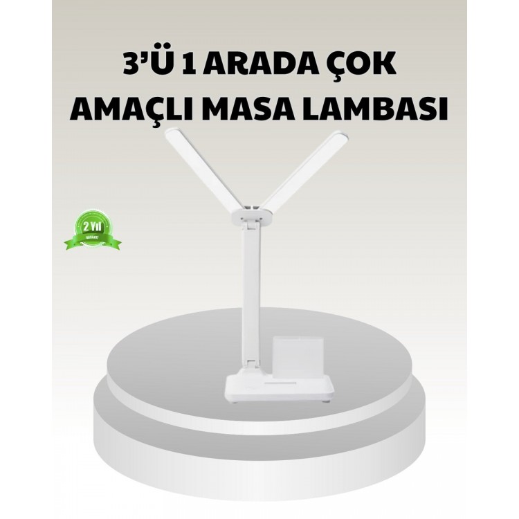 LED Işıklı Masa Lambası – Göz Yormayan Kısılabilir ve Esnek Başlıklı