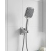 Siyah Duş Seti El Duşu Başlığı Spiral Hortum ve Duvar Askısı Banyo Duş Seti