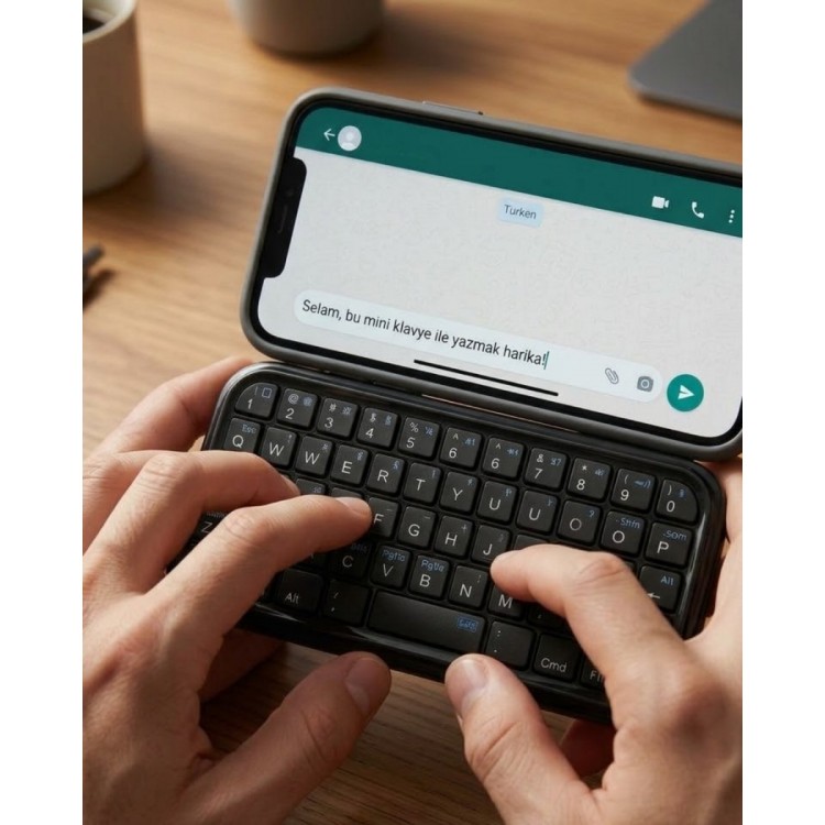 Mini Wireless Bluetooth Keyboard USB Rechargeable Portable Keyboard