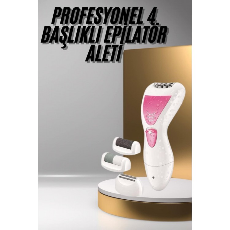 Foot Rasp Head Epilator Device Portable with 4 Headsrechargeable Hair Removal Device