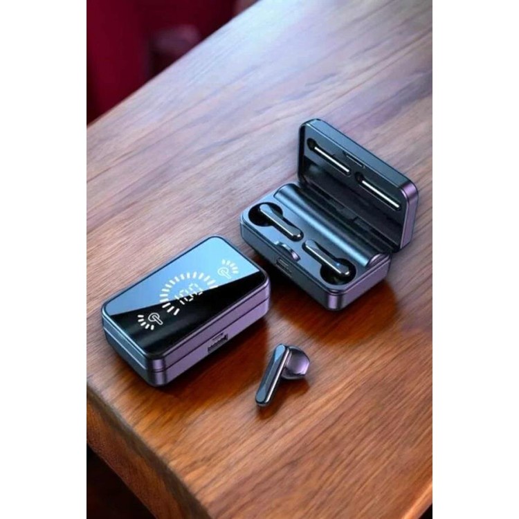 Mirrored Bluetooth Headset with Phone Stand and Digital Display
