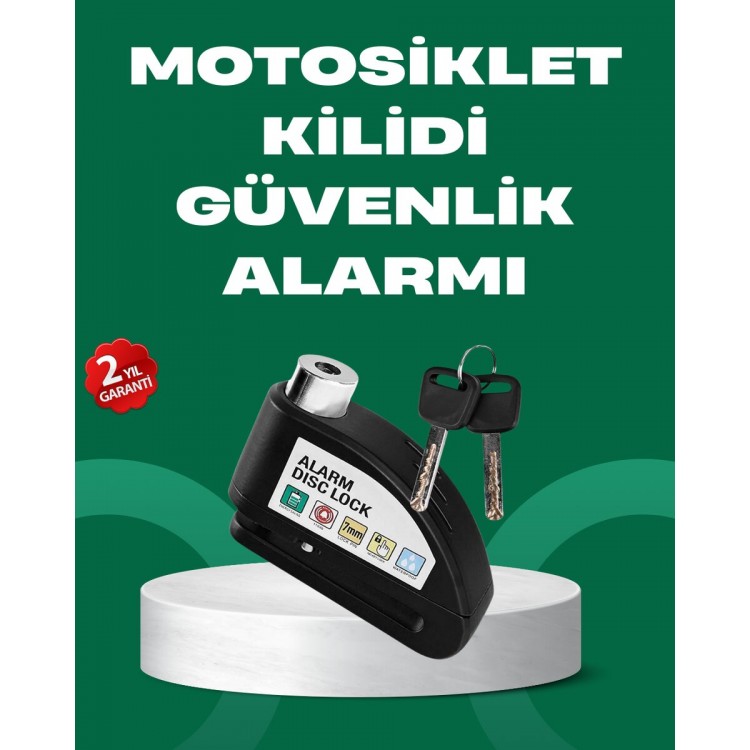Motorcycle Scooter Bicycle Wheel Disc Lock Alarm Security