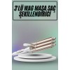 Profesyonel seramik wag su dalgası saç maşası, saçlarınıza doğal ve kalıcı dalgalar kazandırmak için özel olarak tasarlanmıştır. 25 mm çapındaki üçlü fıçı sistemi, su dalgası efektini mükemmel şekilde yansıtarak hem hacimli hem de belirgin bukleler oluştu