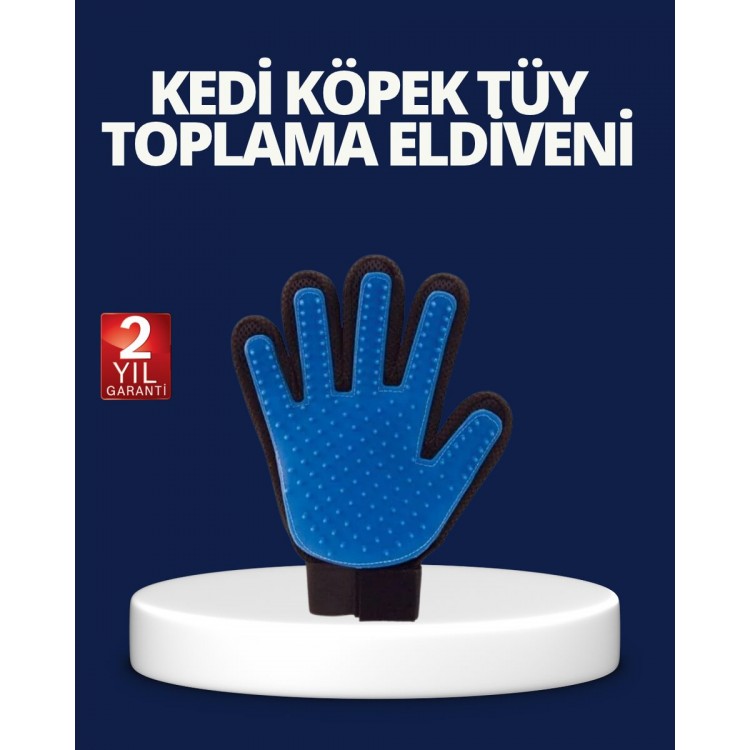 Evcil Hayvan Tüy Toplama ve Masaj Eldiveni – Köpek ve Kedi Tüy Dökülme Önleyici Bakım Eldiveni