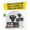 TA-01 3 Kameralı 1080P Araç Kamerası Siyah
