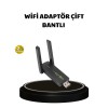 Yüksek hız ve kararlılığı bir araya getiren Dual Band USB WiFi Adaptör, internet deneyiminizi tamamen değiştiriyor!Çift bant teknolojisi sayesinde 2.4 GHz ve 5.8 GHz frekanslarında çalışarak, 1200 Mbps’ye kadar bağlantı hızı sunar. Bu sayede HD video izle