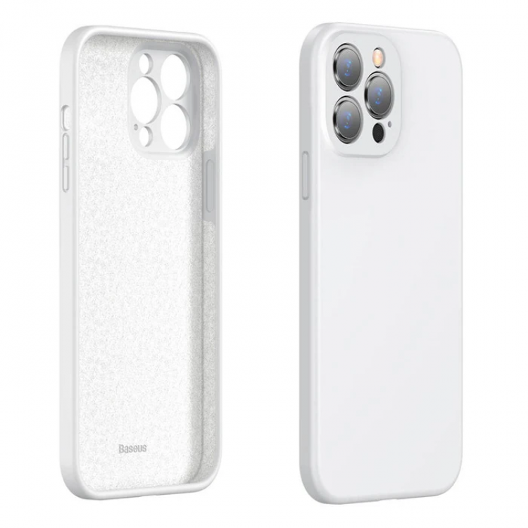 Baseus Liquid iPhone 13 Pro Max Case CameraProtected Inside Velvet Silicone Case-(5775)
