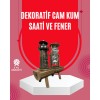 Ahşap Gövdeli Deniz Feneri Formlu Kum Saati – 15x20 cm Masa Dekoru