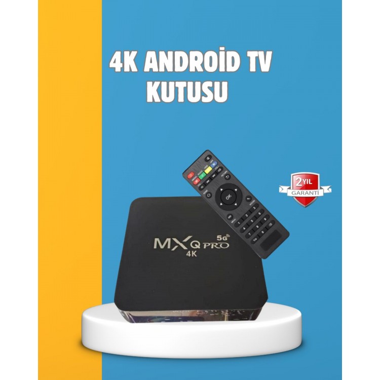 Android TV Box 4K – 2GB RAM 16GB ROM Kablosuz Wi-Fi Medya Oynatıcı
