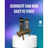 Deniz Feneri Şeklinde El Yapımı Kum Saati – Ev ve Ofis İçin Zarif Süs