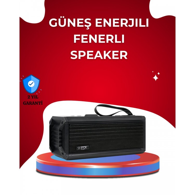 J-IPOX P520 Solar Powered Bluetooth Speaker FM8W Audio with Radio