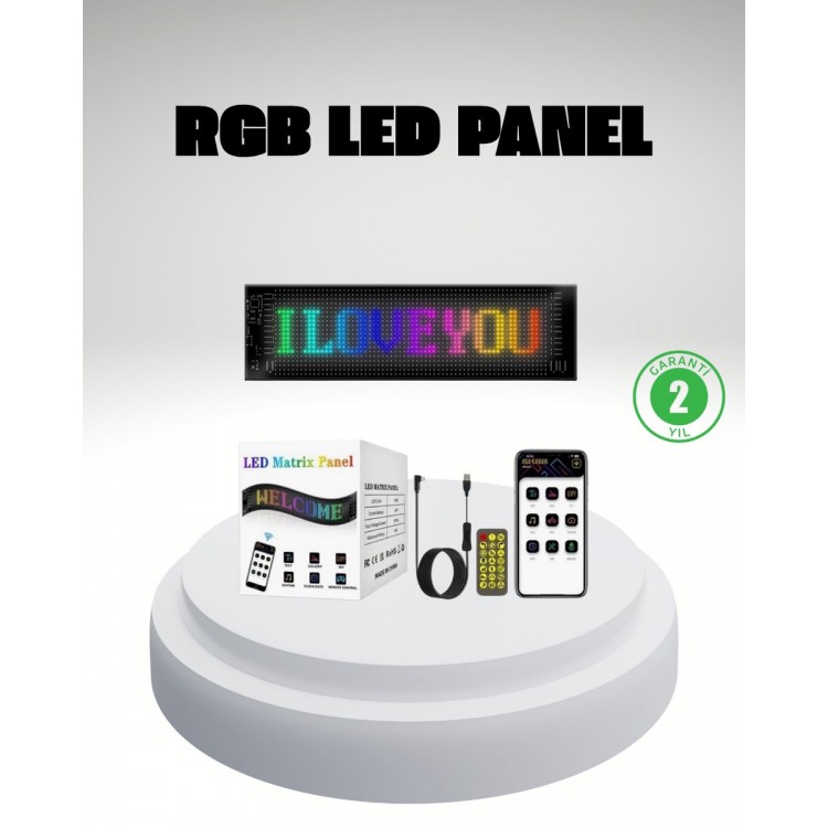 RGB LED Panel – Mobile Compatible Text andGIF Supported USB Connected Decorative Screen