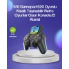 500 Oyunlu Nostaljik El Tipi Oyun Konsolu Taşınabilir Şarjlı Cihaz Renkli Ekran ve TV Destekli
