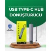 Type‑C Dönüştürücü – 2×USB3.0 SD/MS 4K HDMI & RJ45 ile Profesyonel Kullanım
