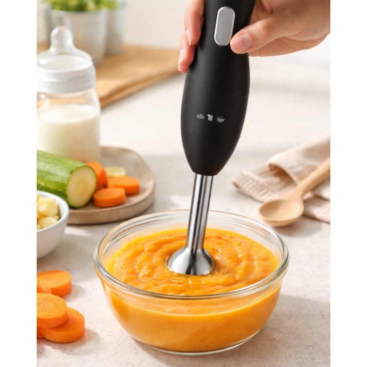 Ergonomically Designed Hand Blender Stainless Steel Metal Blenderpillar