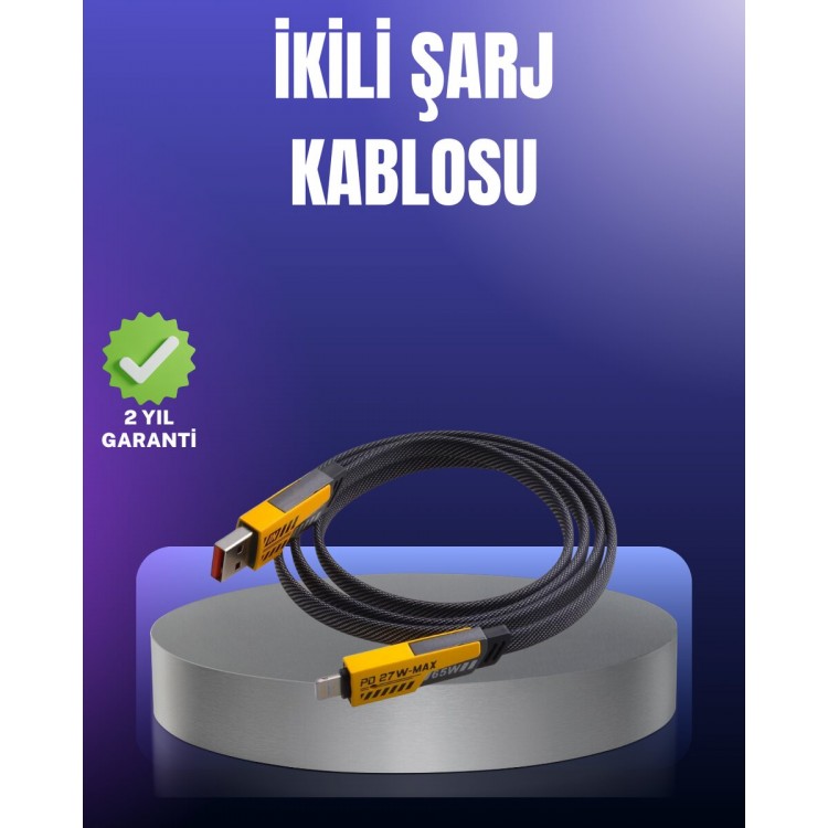 Durable Metal Head Fast Charging Cable with Universal Compatibility
