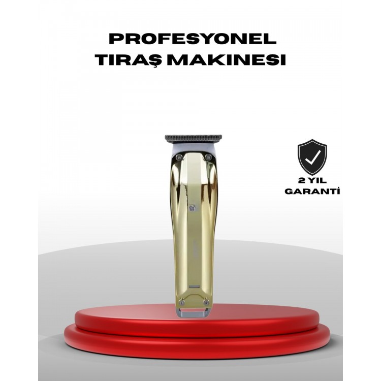 Profesyonel Saç ve Sakal Kesme Tıraş Makinesi USB Şarjlı Güçlü Motorlu