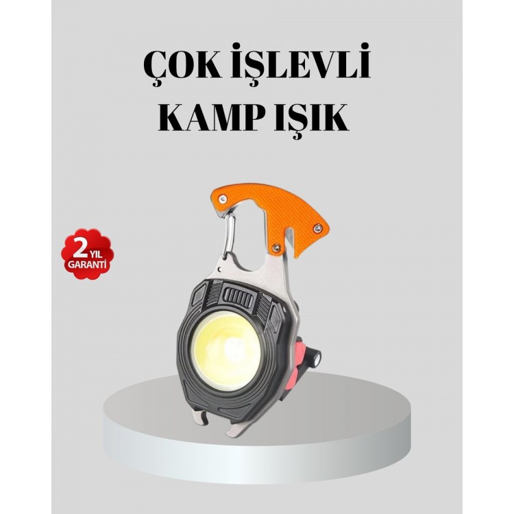 It's Functional Keychain Flashlight – Rechargeable with Powerful LED LightMini Flashlight with Whistle and Screwdriver