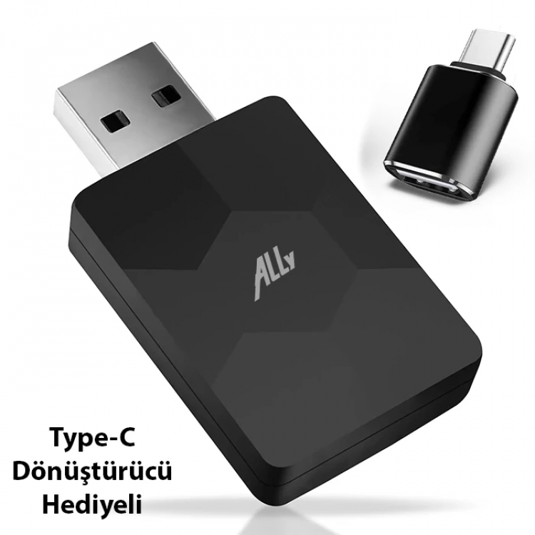 ALLY Wireless Car Play Adapter Apple And AndroidWireless Carplay Converter for Devices-(5775)