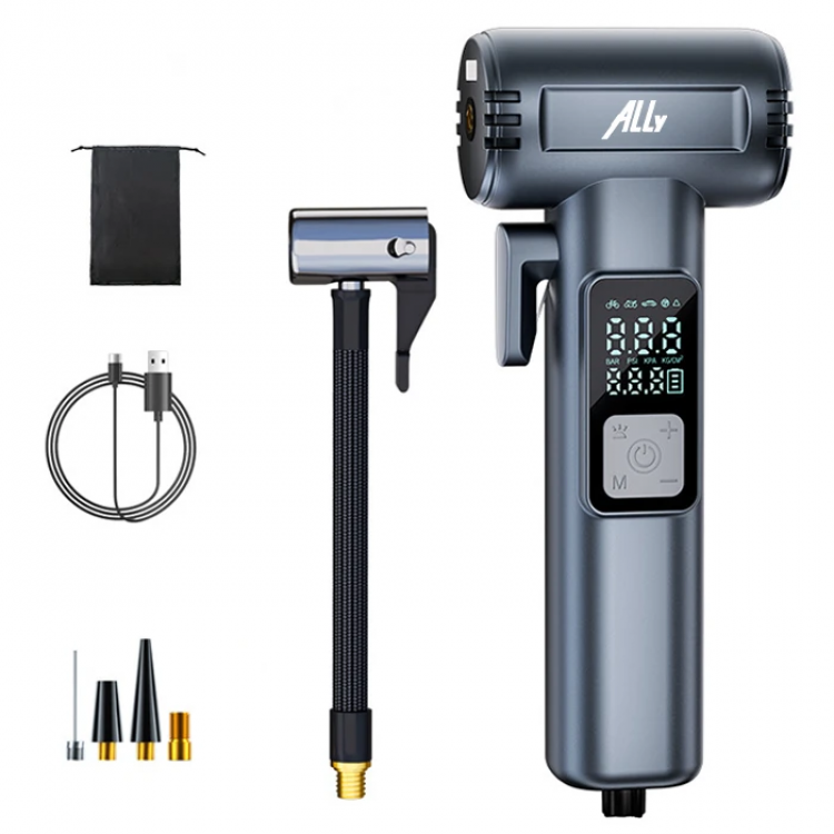 Ally ST-5530 Digital Rechargeable Vehicle Tire AirInflation Pump Powerbank Window breaker-(5775)