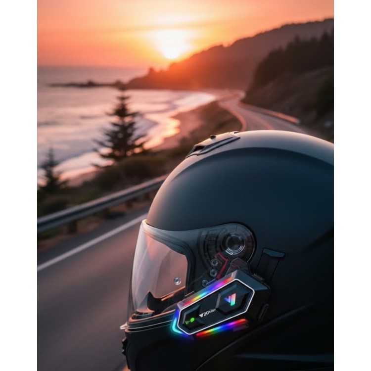 BT5.3 Chip In-Helmet Bluetooth Headset 25Clock Battery