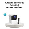 Taşınabilir Akıllı 1080P Projektör – 64GB Hafıza 2GB RAM Full HD Görüntü Kumandalı