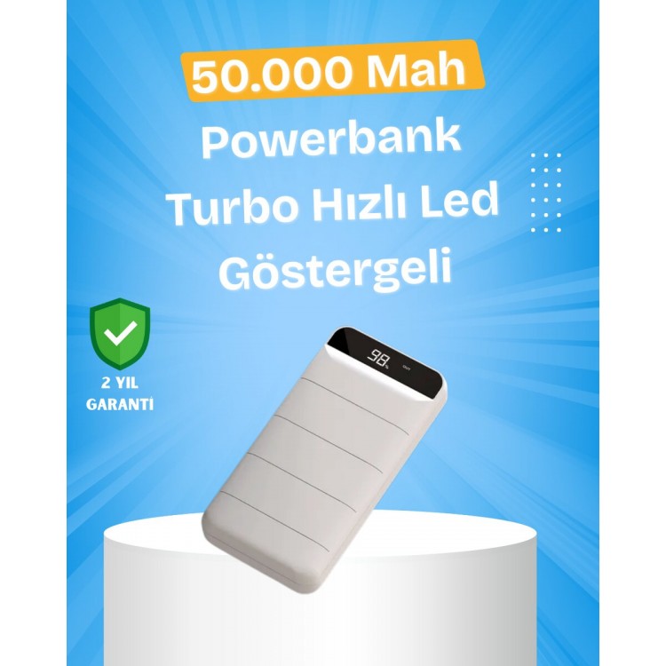 Multi-Device Compatible 50000 mAh Powerbank with LED Display