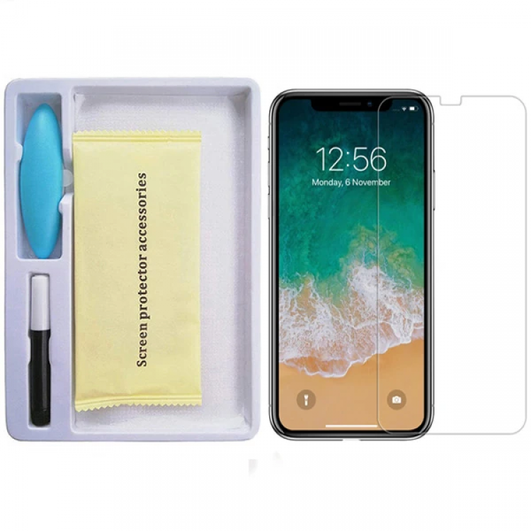 Ally İPhone 11 Pro Max/ Xs Max Full Liquid+Uv Işık 3D Kırılmaz Cam Ekran Koruyucu-(5775)