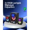 2.1 USB Gaming Speaker with RGB LED LightsDeep Bass and Clear Sound