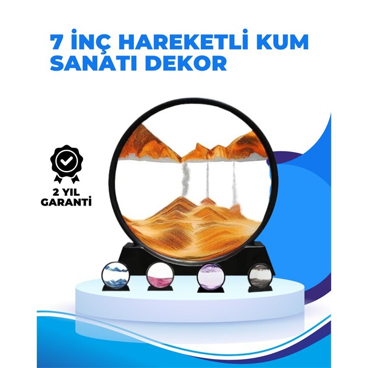 Rotatable Dynamic Sand Table – High Stress ReliefArtistic Table with Quality Glass and Natural SandDekoru
