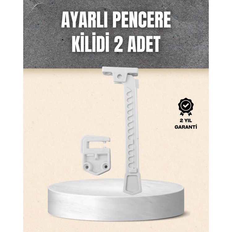 Kolay Montajlı Pencere Açılma Sınırlayıcı 2’li Set