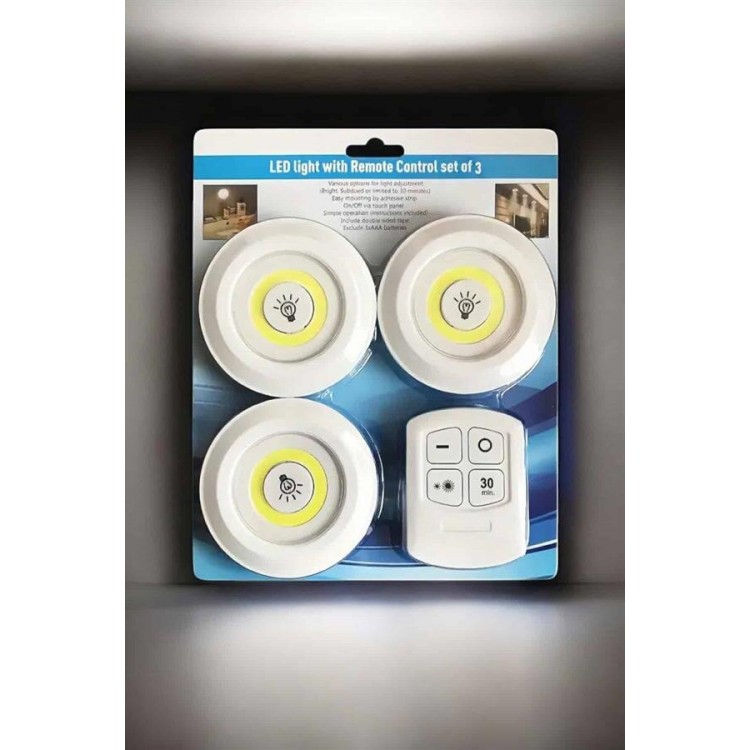 Kitchen Under Cabinet Light Adhesive Wireless with Remote ControlPilli