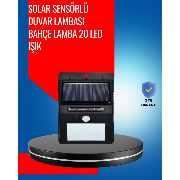 Solar Powered IP65 Waterproof 20 LEDsWall Lamp