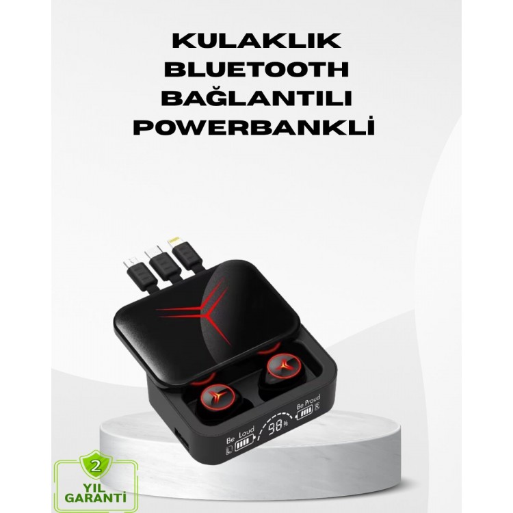 Powerbank Özellikli Bluetooth Kablosuz Kulaklık – Dokunmatik Kontrol Uzun Pil Ömrü Ergonomik Tasarım